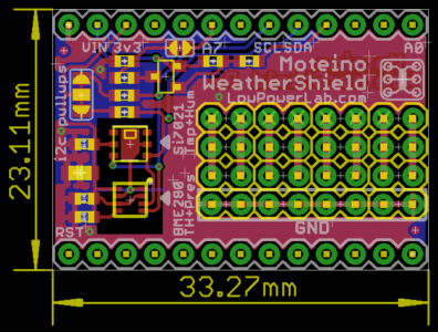 Schematic & layout | WeatherShield | LowPowerLab