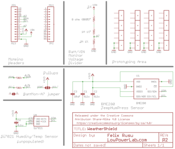 Schematic & layout | WeatherShield | LowPowerLab